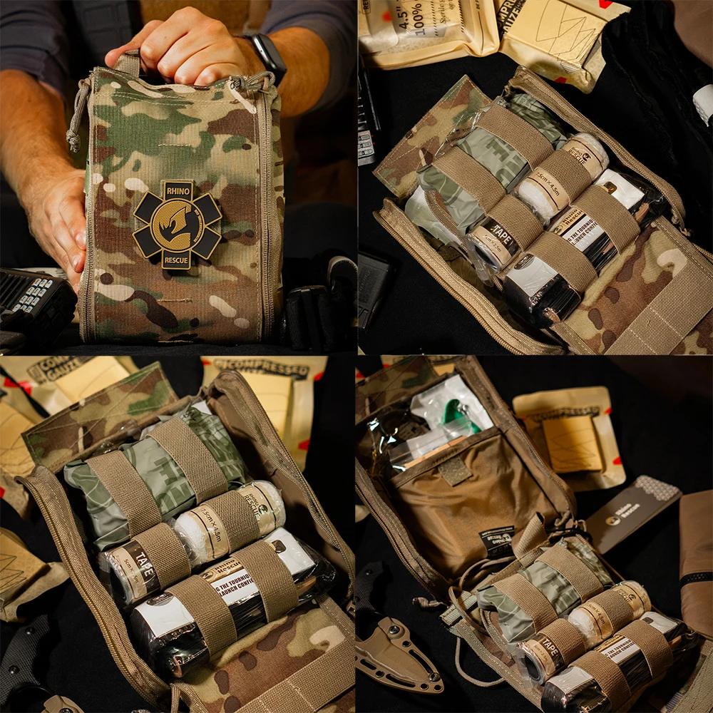 Тактическая аптечка первой помощи rhino rescue ifak с системой molle - Фотография_3