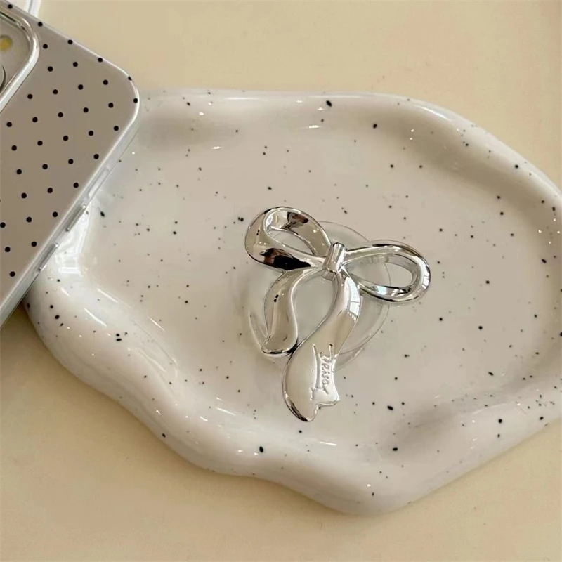 Корейский милый серебристый бант griptok - Фотография_6