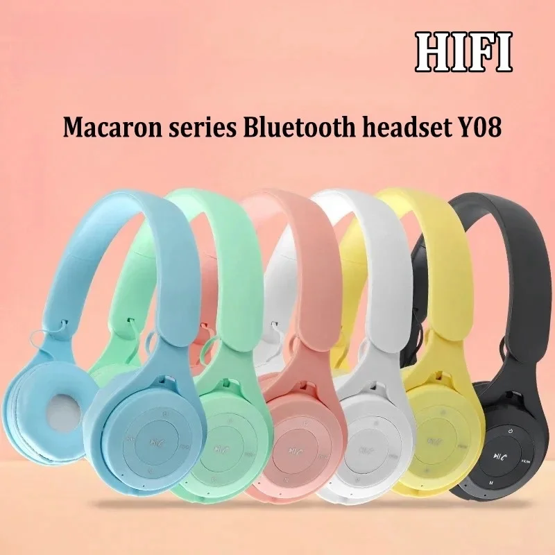 Y08 macaron беспроводные bluetooth-наушники - Фотография_3