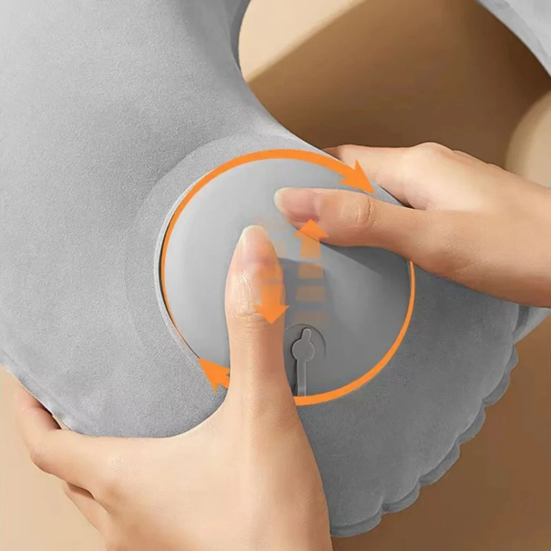 U-образная автоматическая воздушная надувная подушка для шеи - Фотография_5