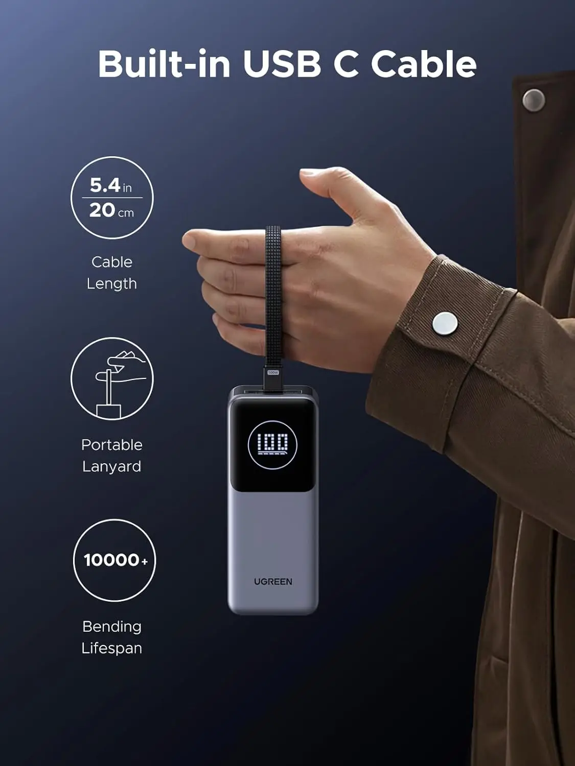Ugreen nexode power bank 20000 мач - Фотография_2