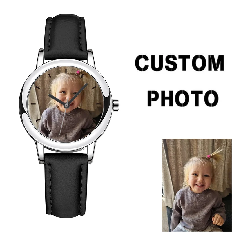Часы quatz с пользовательской фотографией для девочек