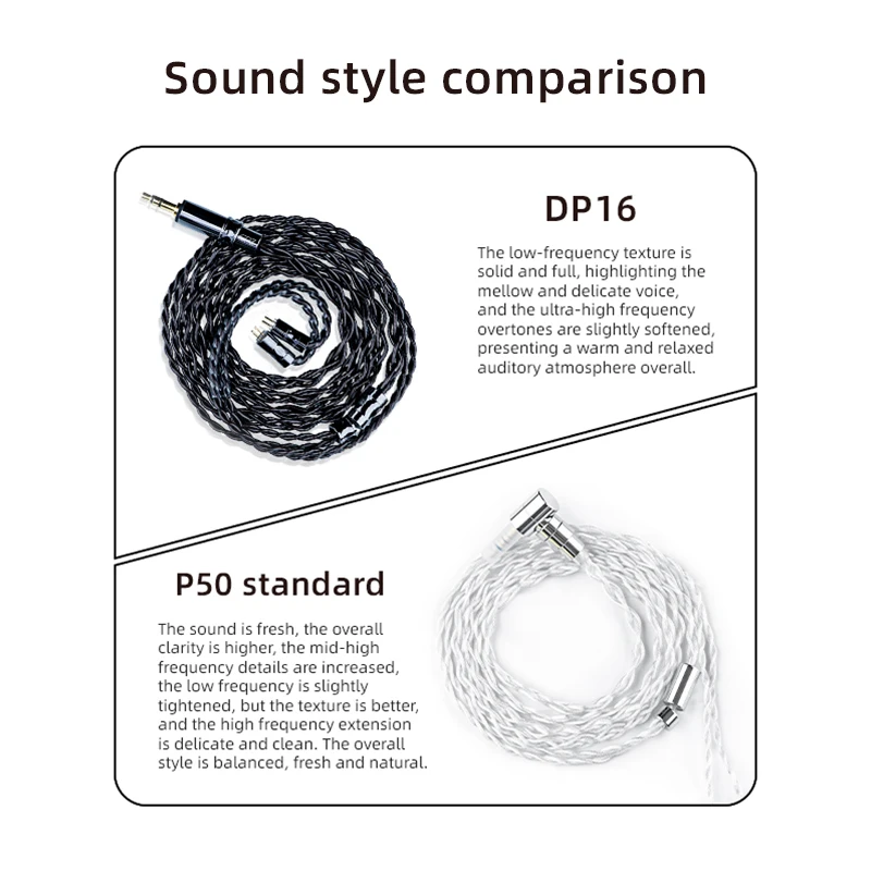 Epz dp16 hi-fi кабель для наушников 2 в 1 3 - Фотография_2