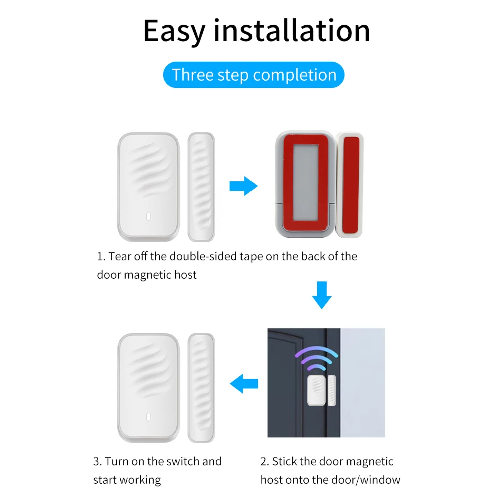 2,4g wifi ttlock беспроводной магнитный дверной датчик - Фотография_5