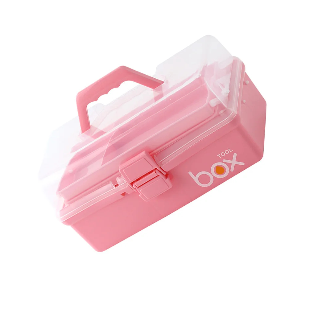 Портативная розовая медицинская коробка для хранения