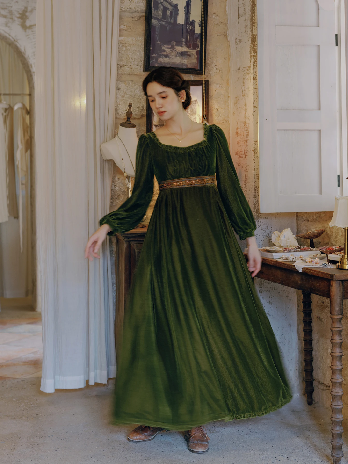 Tiyihailey женское бархатное платье с длинным рукавом