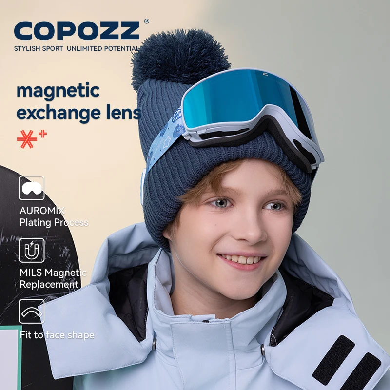 Магнитные детские лыжные очки copozz для детей - Фотография_6
