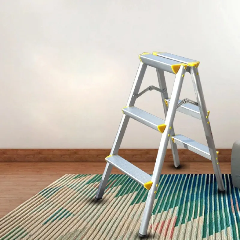 3 step folding ladder sturdy aluminum - Фотография_6