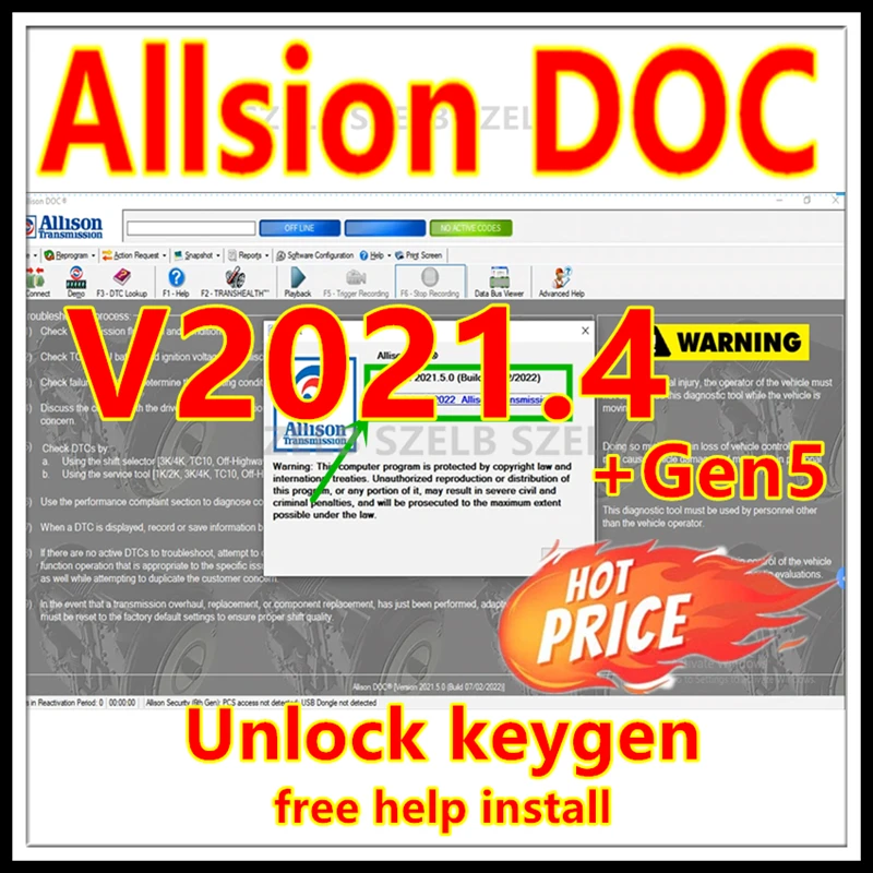 Горячий, универсальный allison doc v2021
