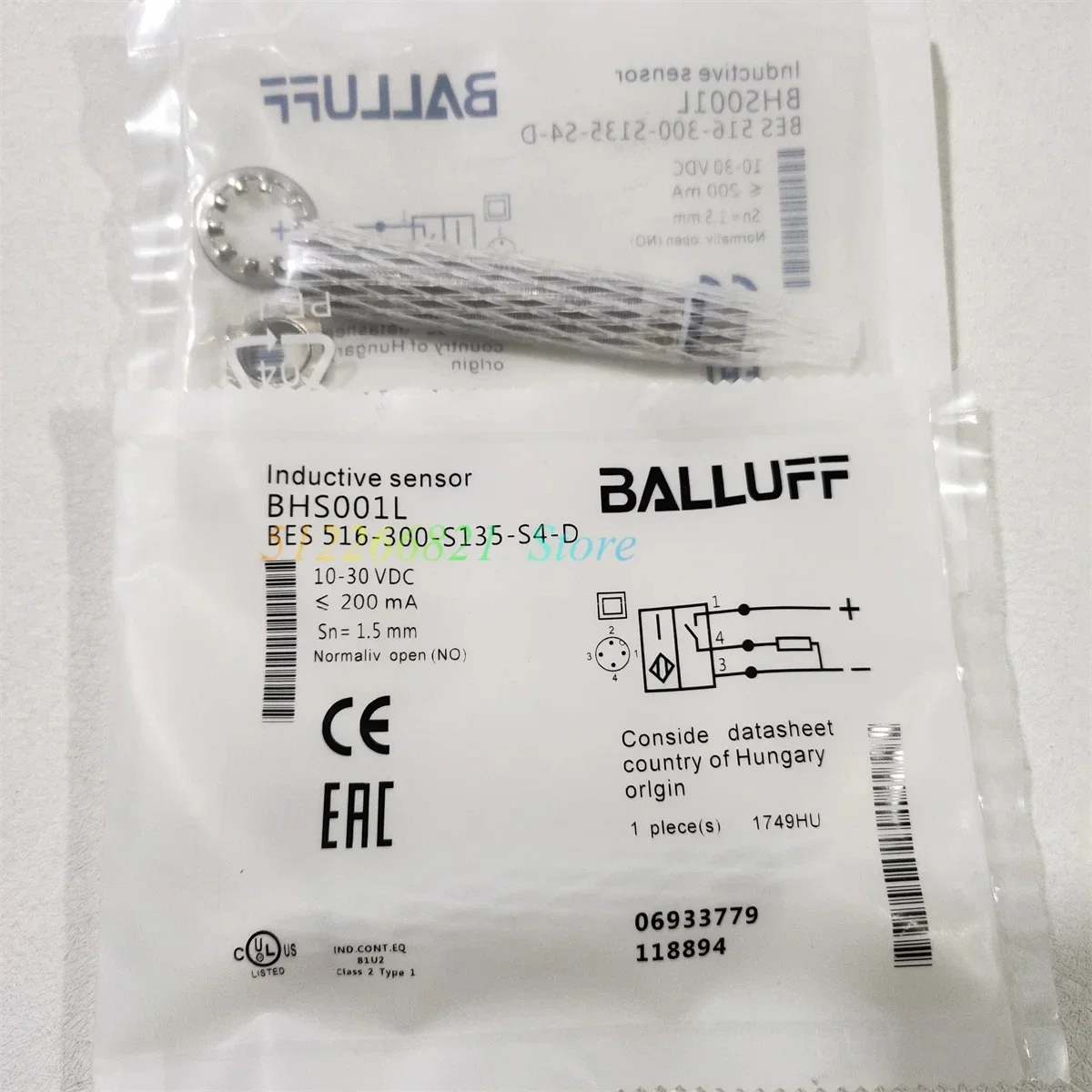 Bes 516-300-s135-s4-d bhs001l датчик приближения давления