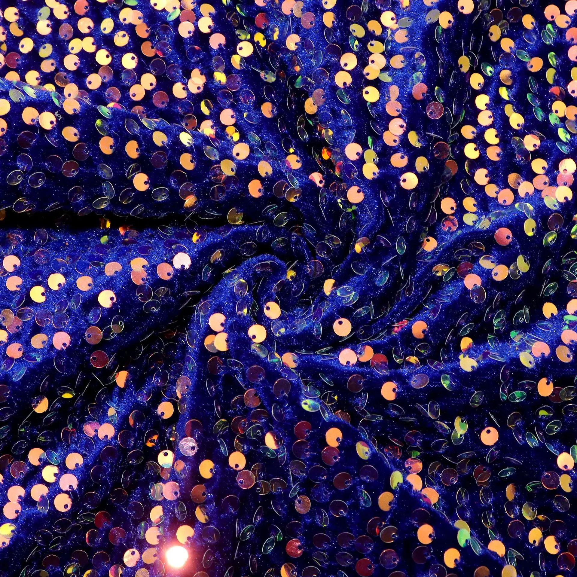 35-цветная плотная ткань с блестками большого круга для вечернего платья - Фотография_5