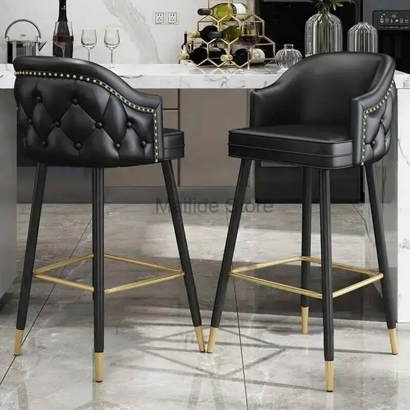 Современные простые барные стулья - Фотография_4