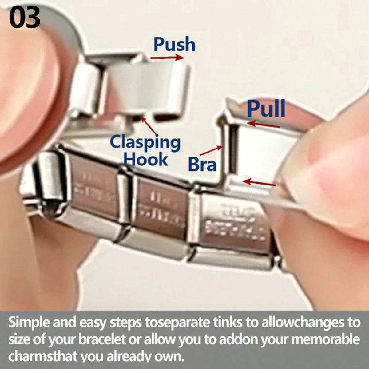 Новый модный милый итальянский звеньевой браслет y2k с крестом - Фотография_5