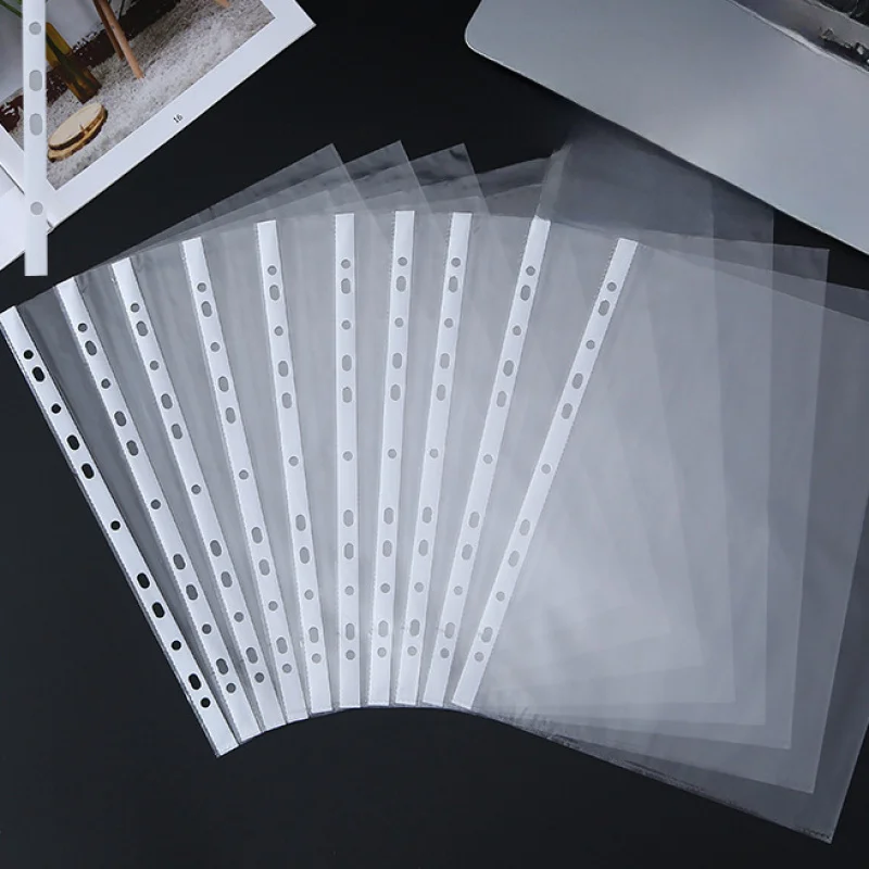 11 отверстий, прозрачные перфорированные папки для документов формата а4