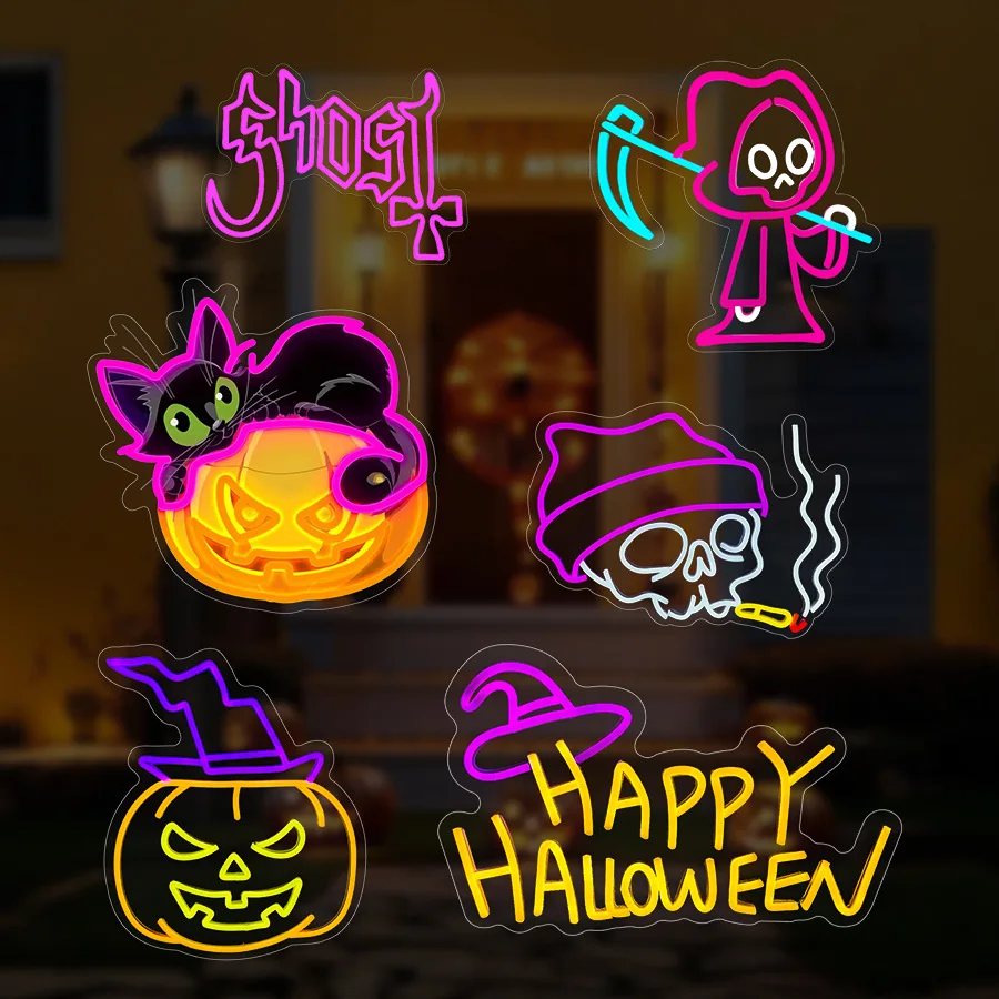 Хэллоуин неоновый на заказ трансграничный