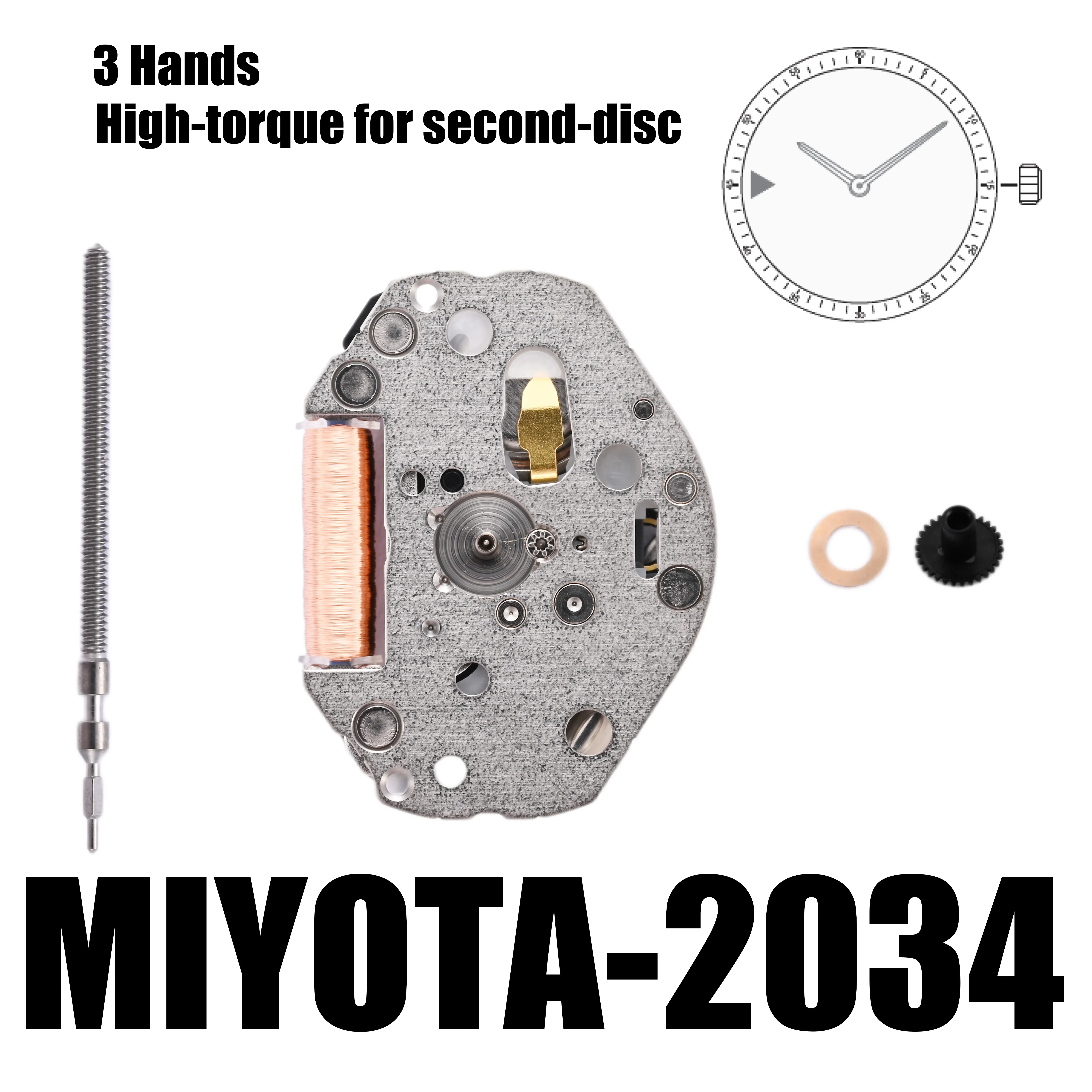 Стандартный механизм miyota 2034 | часы движения cal.2034