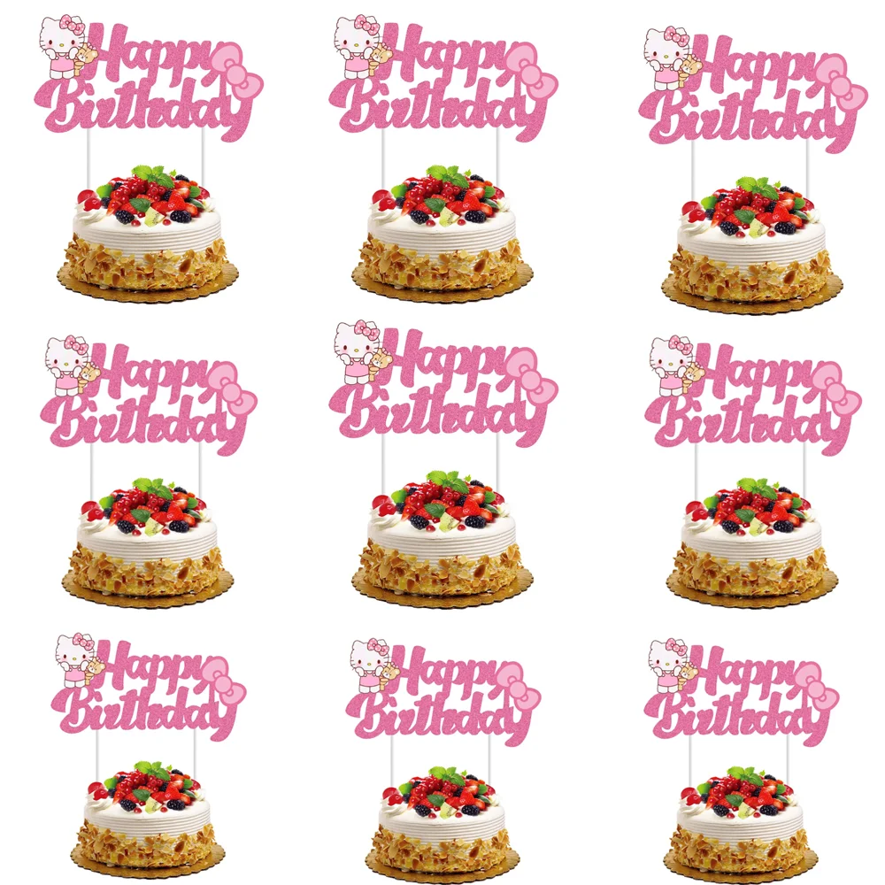 Hello kitty акриловый топпер для торта с днем рождения