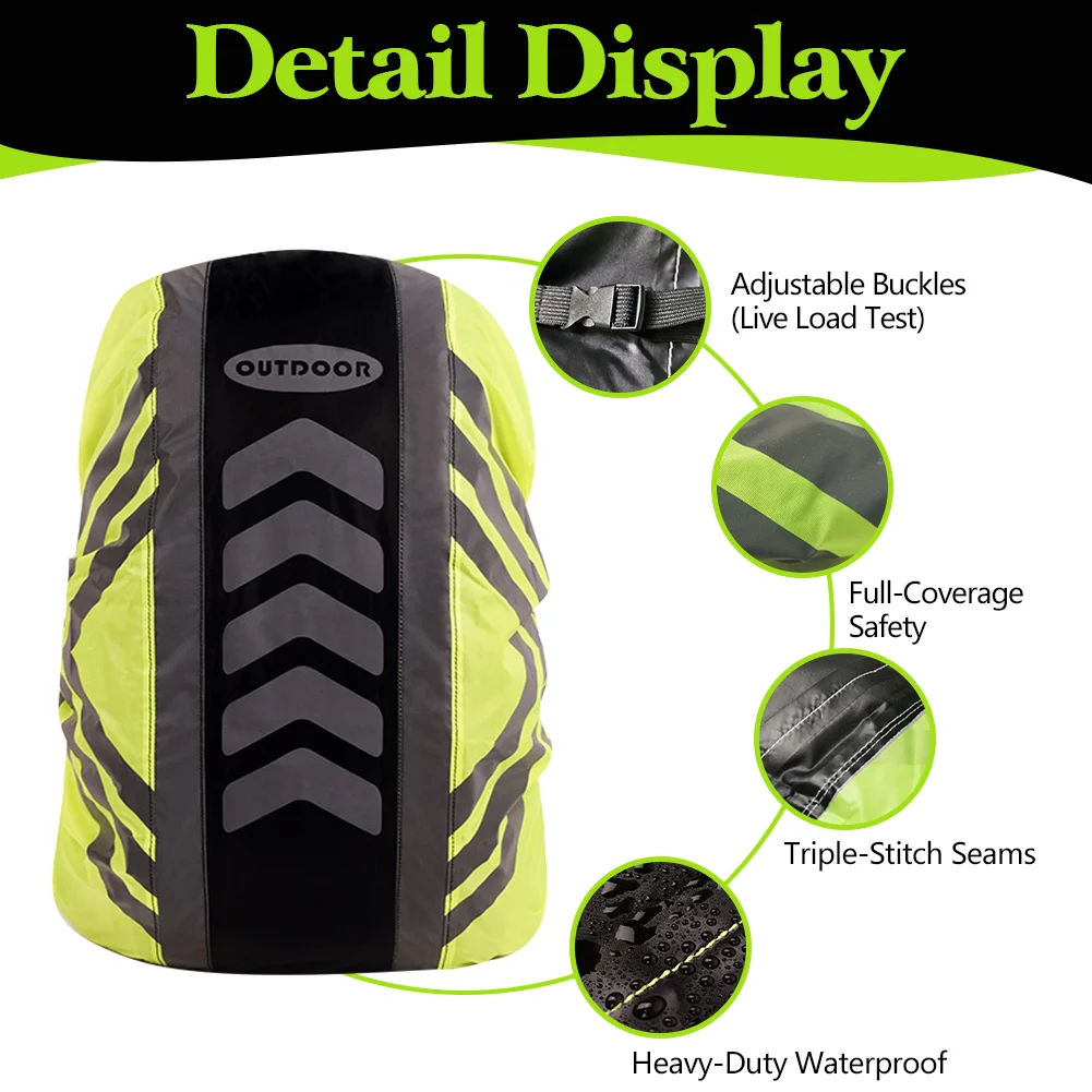 Светоотражающие чехлы для рюкзаков 15l-50l - Фотография_2