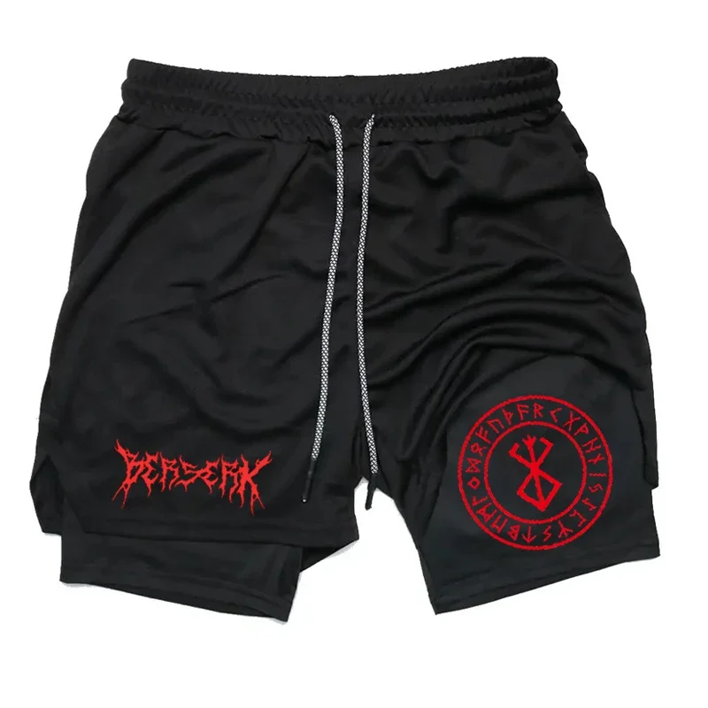 Мужские двухслойные шорты