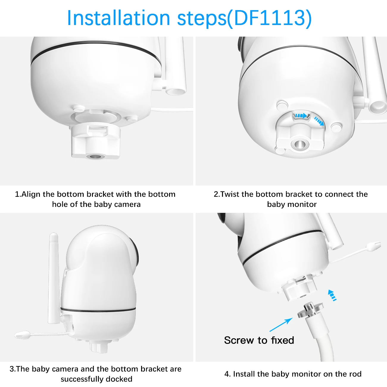 Гибкий зажим с креплением с основанием для hellobaby hb65/hb66/hb248 - Фотография_5