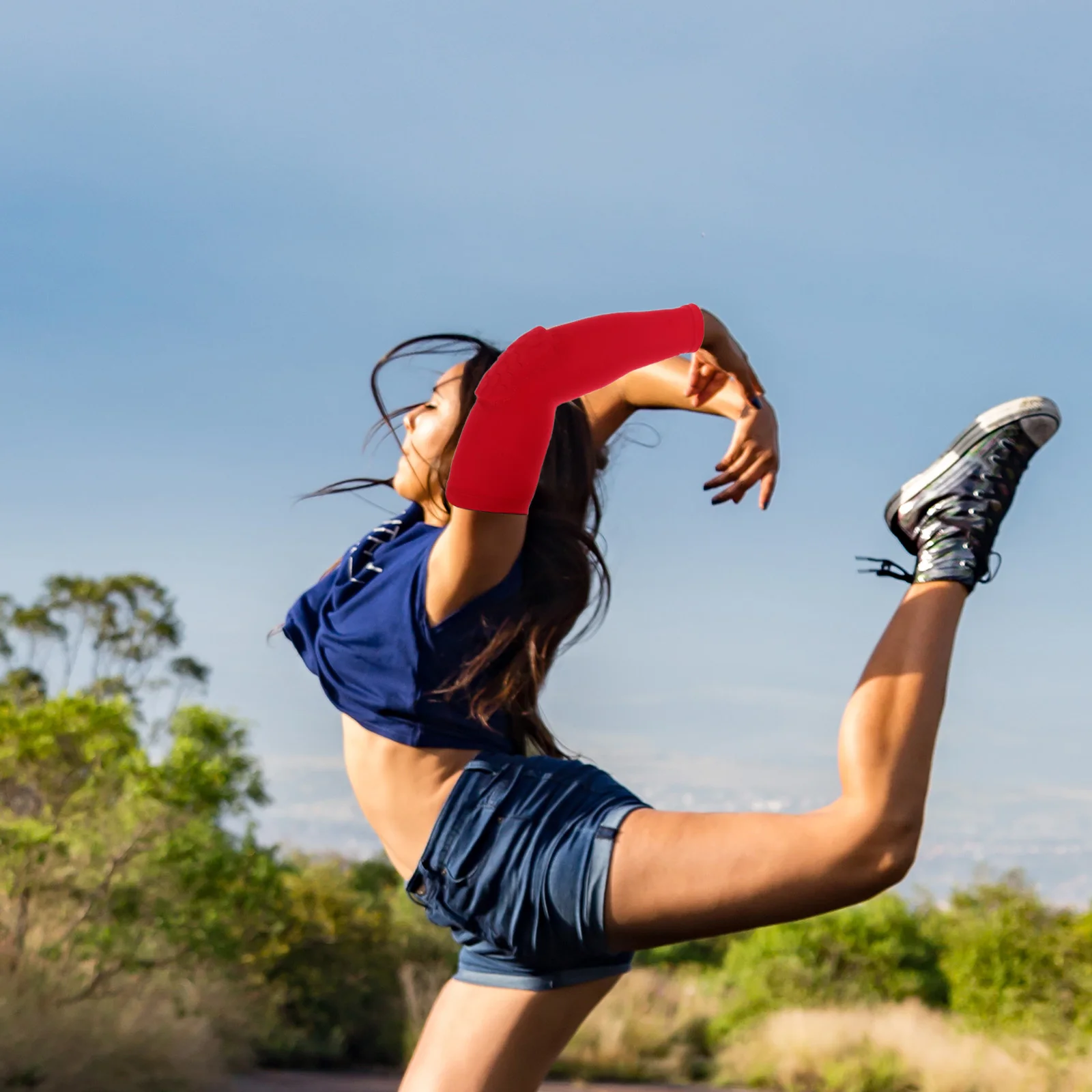 Дышащие рукава до локтя с сотовой подкладкой для занятий спортом