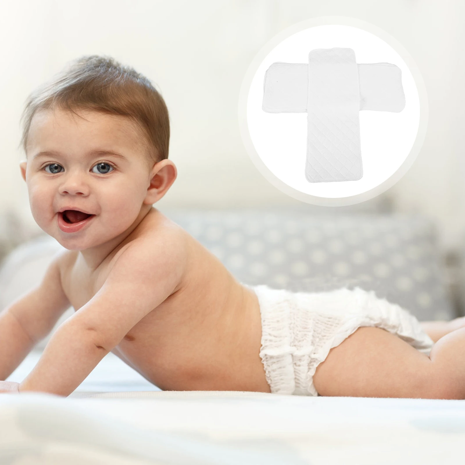 Белые хлопковые детские подгузники - Фотография_4