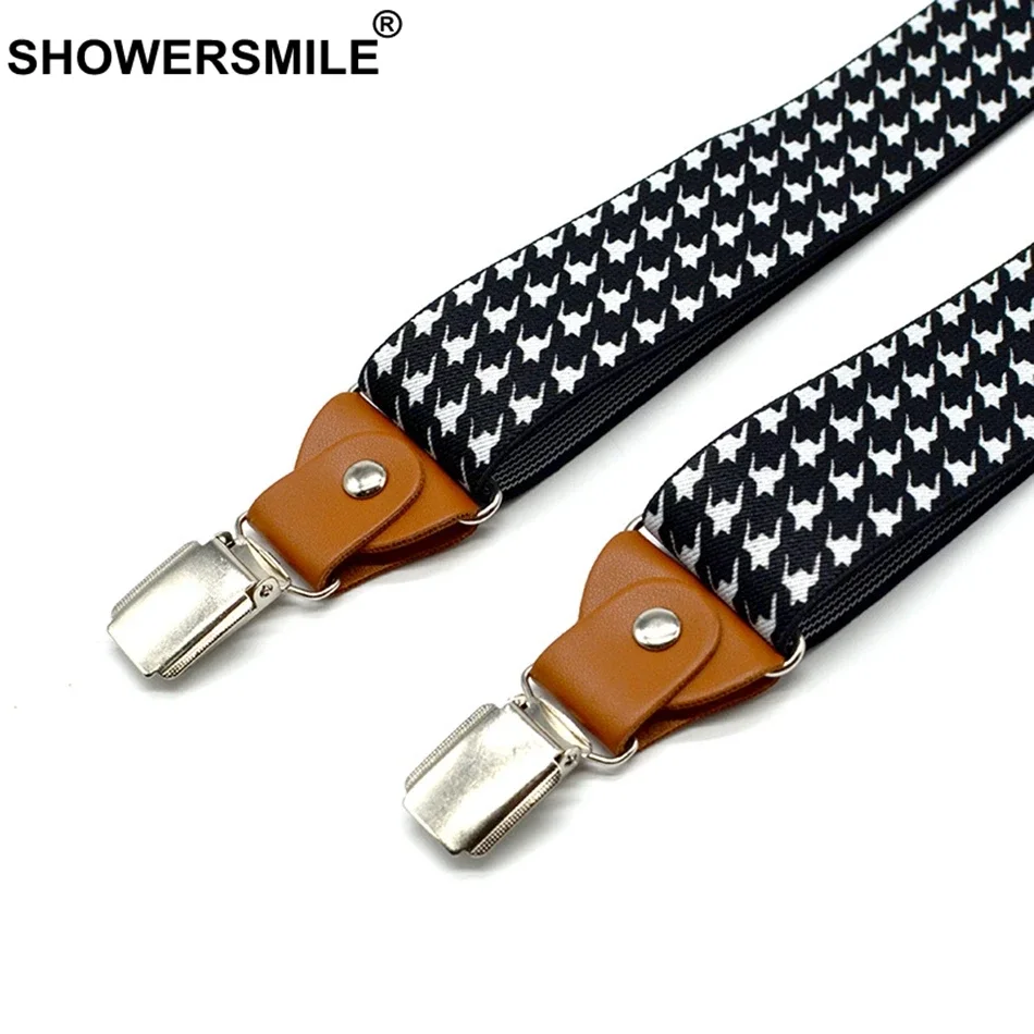 Showersmile подтяжки с узором «гусиные - Фотография_4