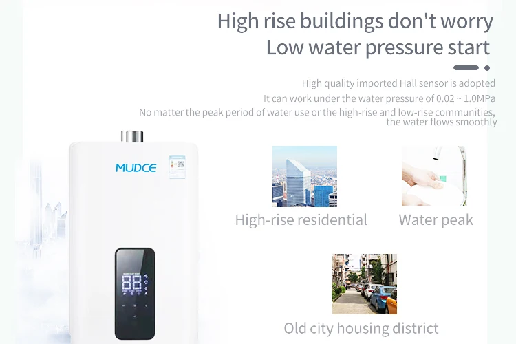 Усовершенствованный светло-серый проточный водонагреватель 10–16 л - Фотография_3