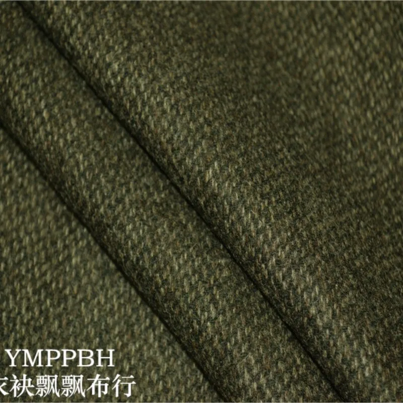 Повседневная темно-коричневая шерстяная твидовая модная ткань для костюмов - Фотография_2
