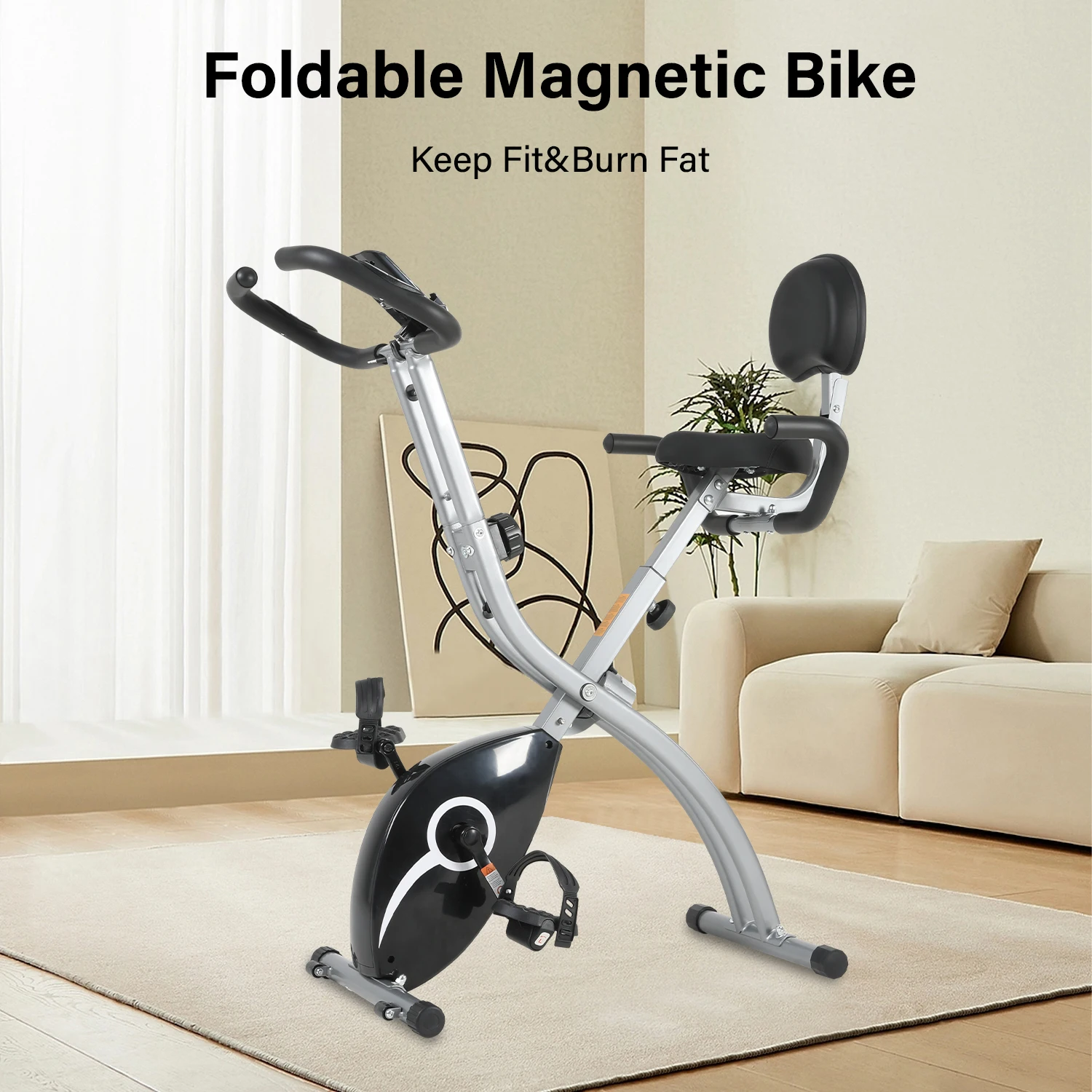 Стальной складной вращающийся велосипед для упражнений в помещении - Фотография_6