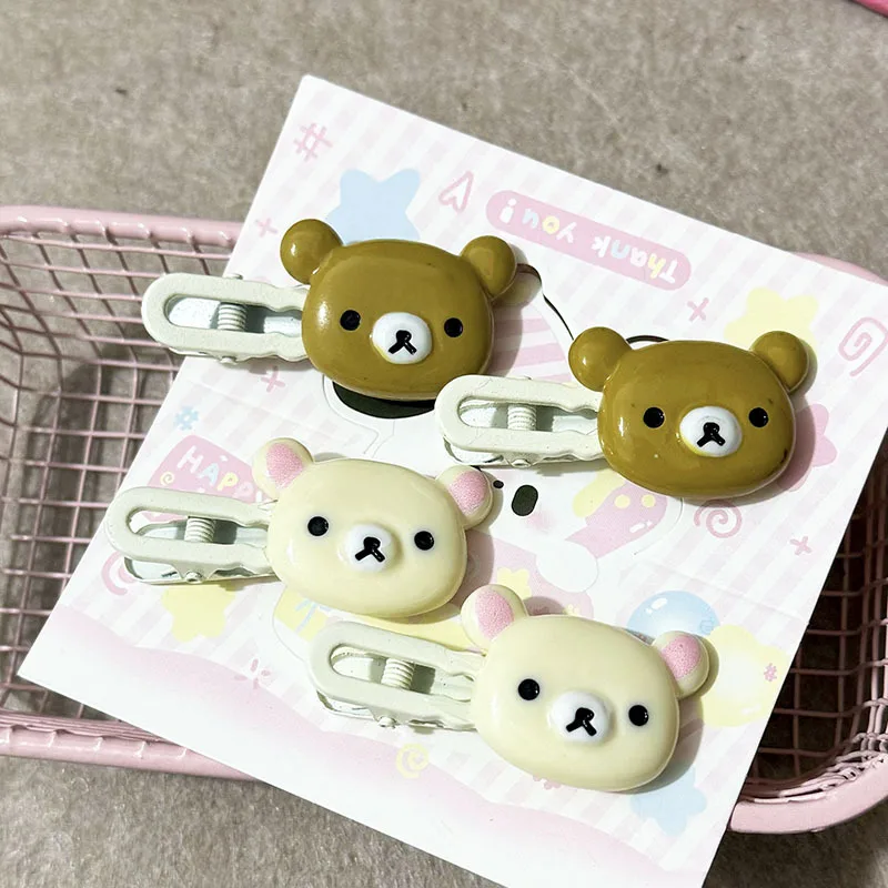 Заколки для волос rilakkuma для девочек kawaii relax bear - Фотография_5
