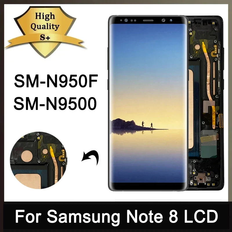 Экран note 8, экран с рамкой для samsung note8 n950f n950u n950w n950fd