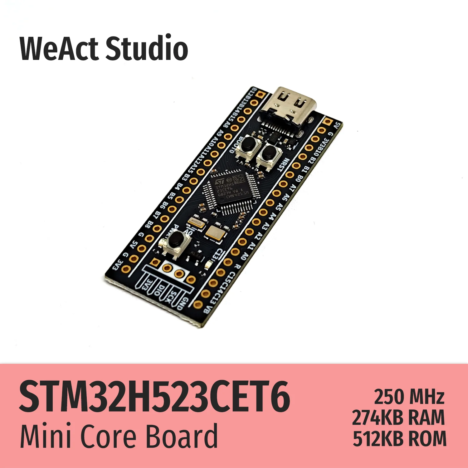 Weact stm32h523cet6 stm32h523ce