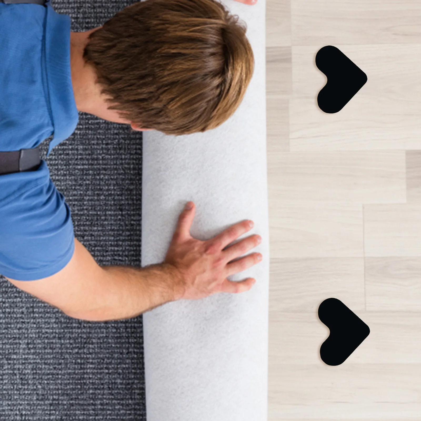 Нескользящие подушечки для ковров в форме сердца и облака - Фотография_2