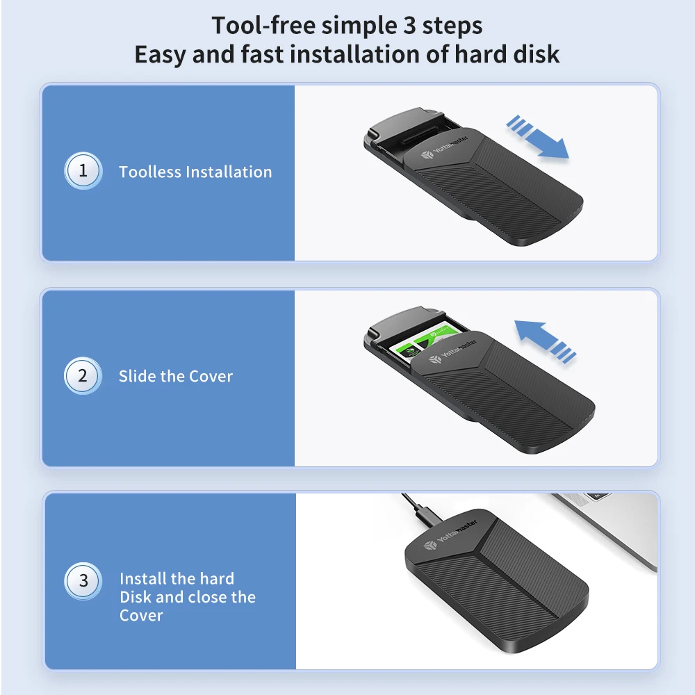 Yottamaster 2,5-дюймовый корпус для жесткого диска sata-usb 3.0 - Фотография_6