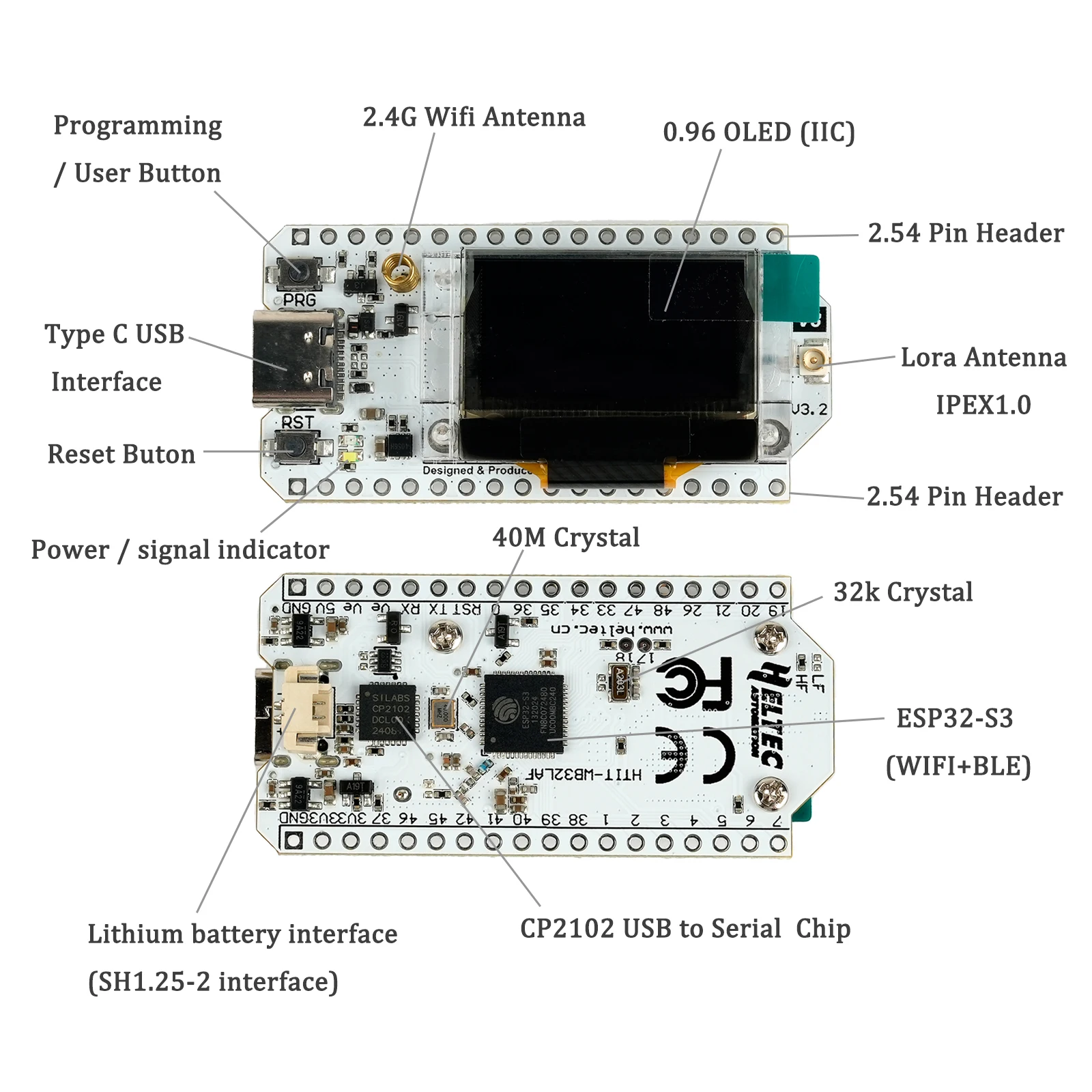 2 комплекта макетной платы esp32 lora v3 868–915 мгц sx1262 0 - Фотография_2