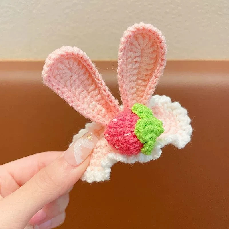 Милая вязаная заколка для волос для девочек - Фотография_5