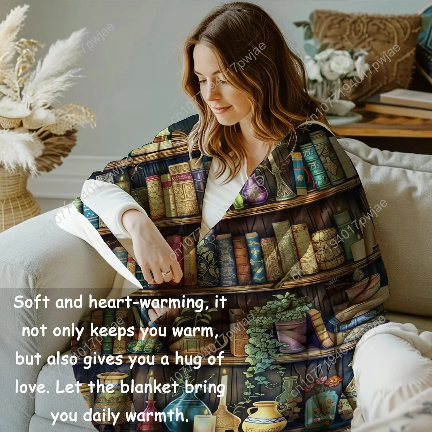 Винтажное одеяло для книжной полки - Фотография_5