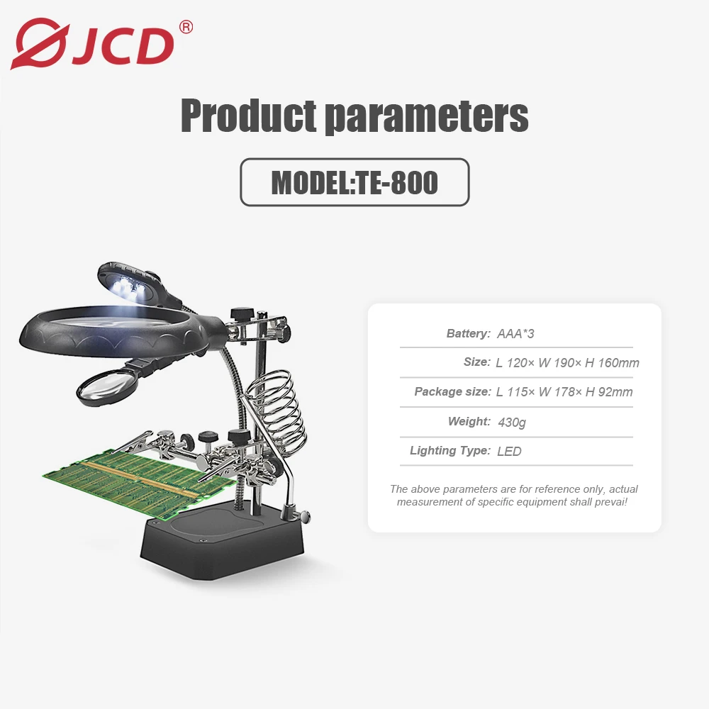Jcd 3-в-1 сварочное увеличительное стекло со светодиодной подсветкой - Фотография_5