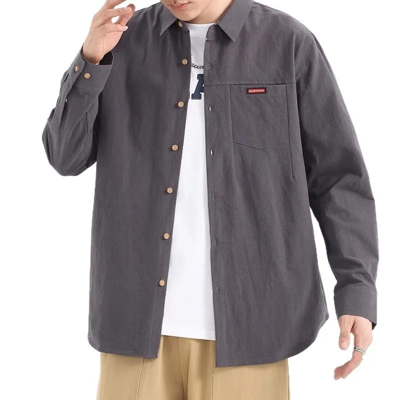 Рубашка с длинными рукавами из чистого хлопка на заказ - Фотография_5