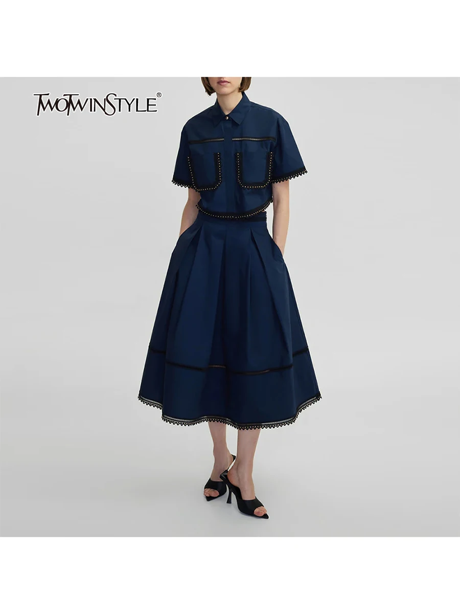 Twotwinstyle однотонные комплекты из двух предметов для женщин