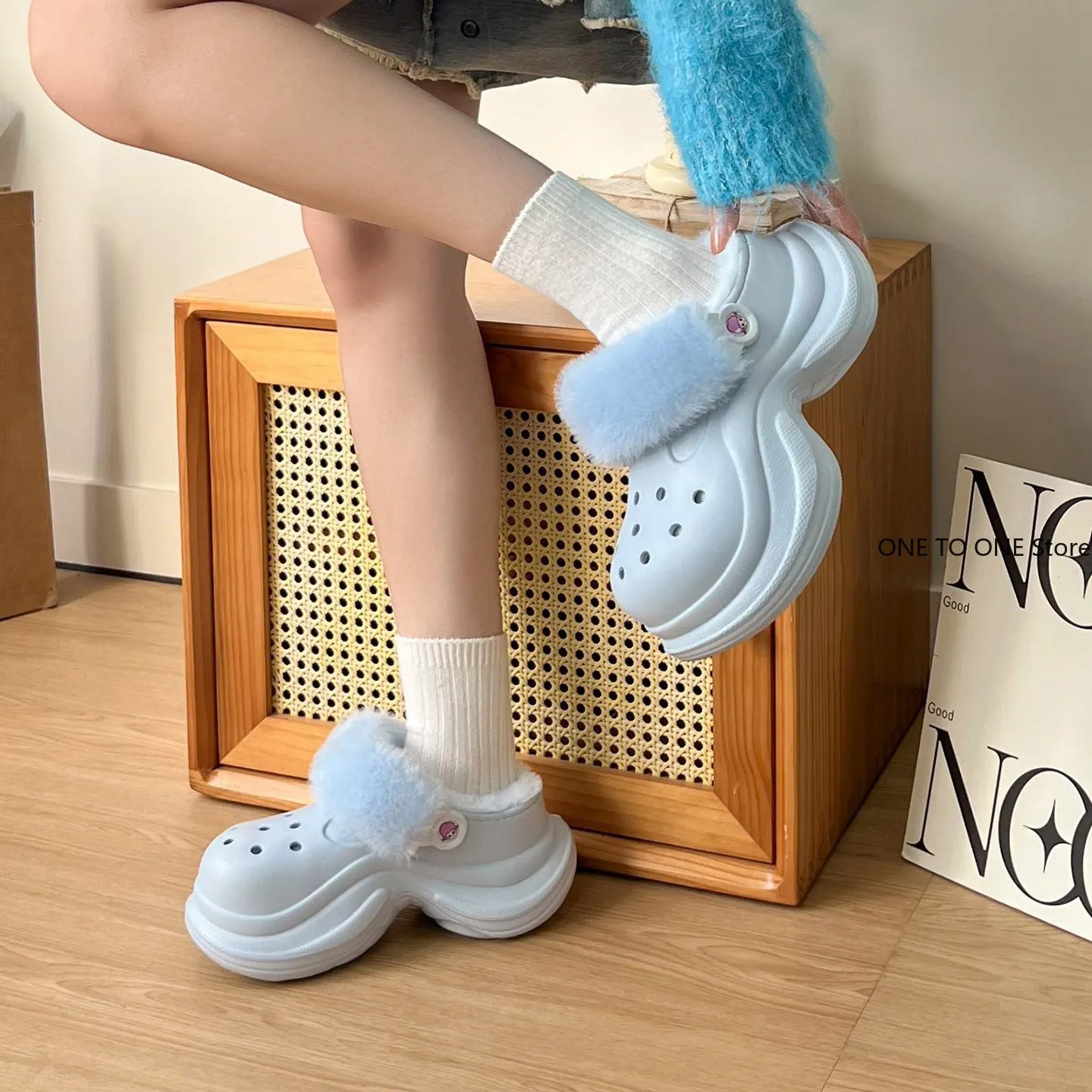 Зимние теплые носки до щиколотки - Фотография_2