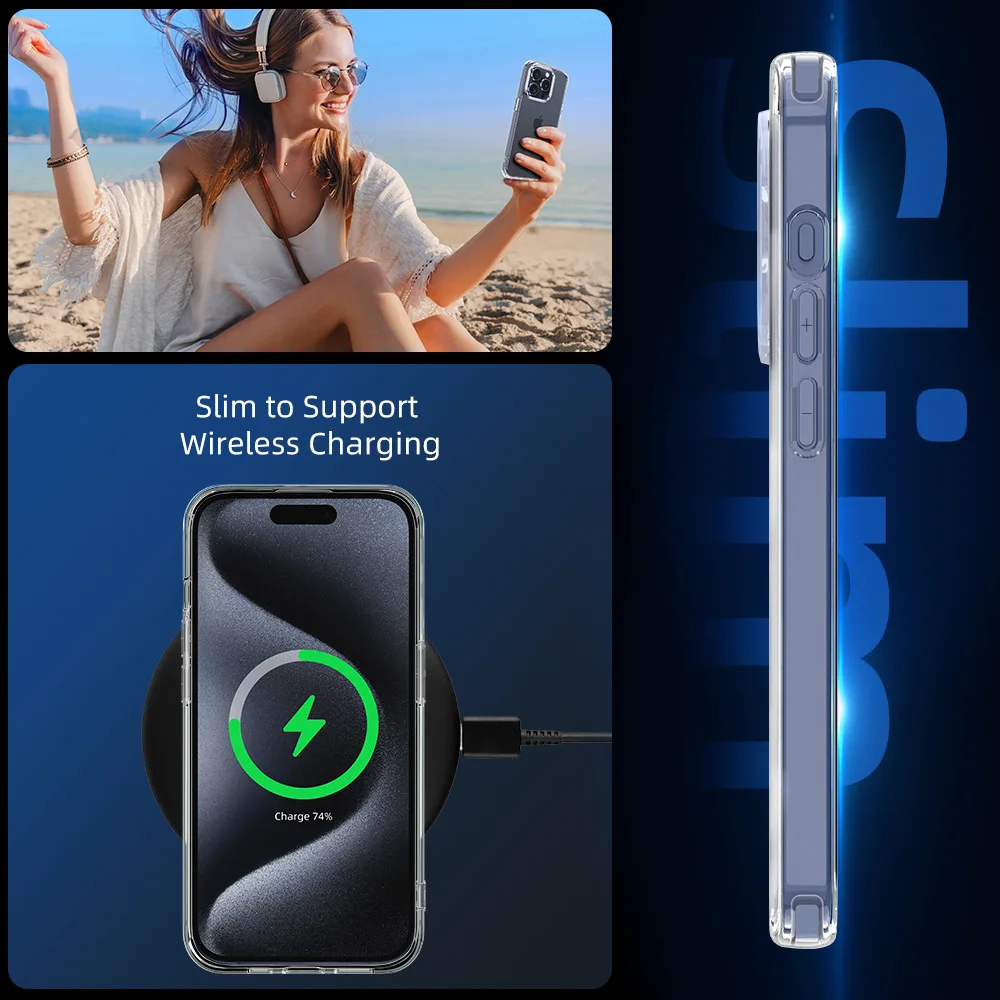 Ультратонкий прозрачный жесткий чехол для пк для iphone 16 - Фотография_6