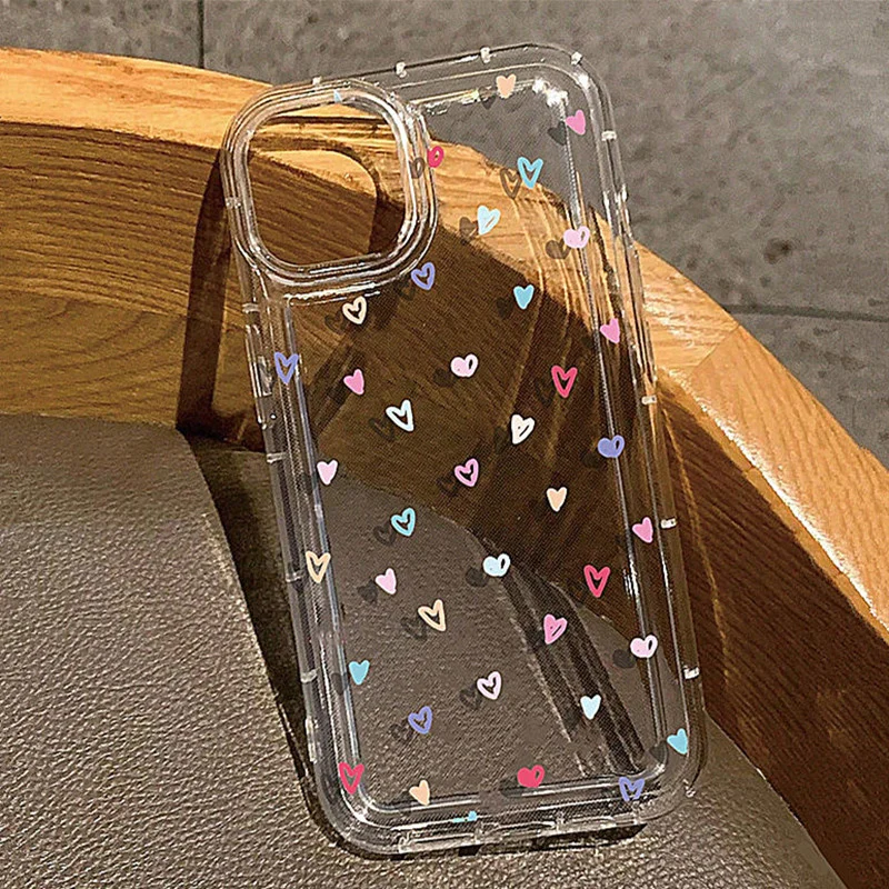 Мягкий чехол colorful love с маленьким цветком для iphone 16