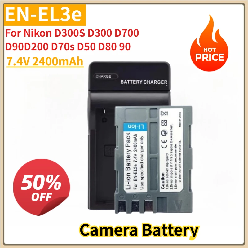Новый сменный аккумулятор en-el3e 7