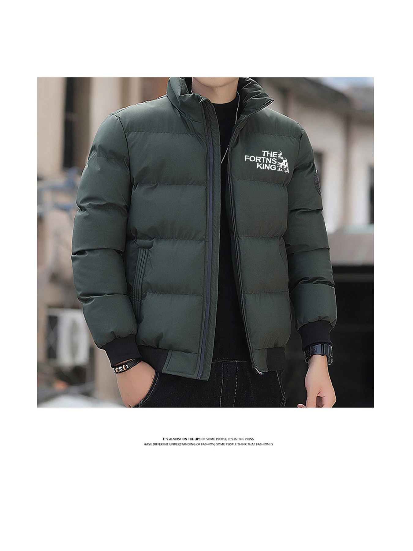 Мужская стеганая куртка из чистого хлопка на осень и зиму - Фотография_4