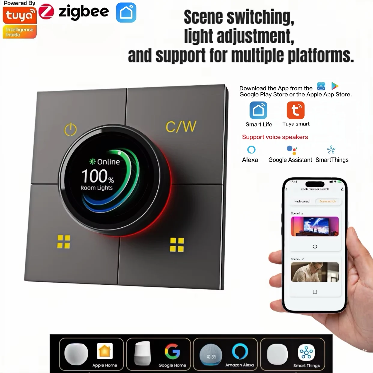 X3 tuya smart knob dimming switch - Фотография_2