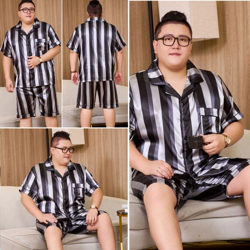 Свободная атласная одежда для отдыха 160 кг 5xl - Фотография_4