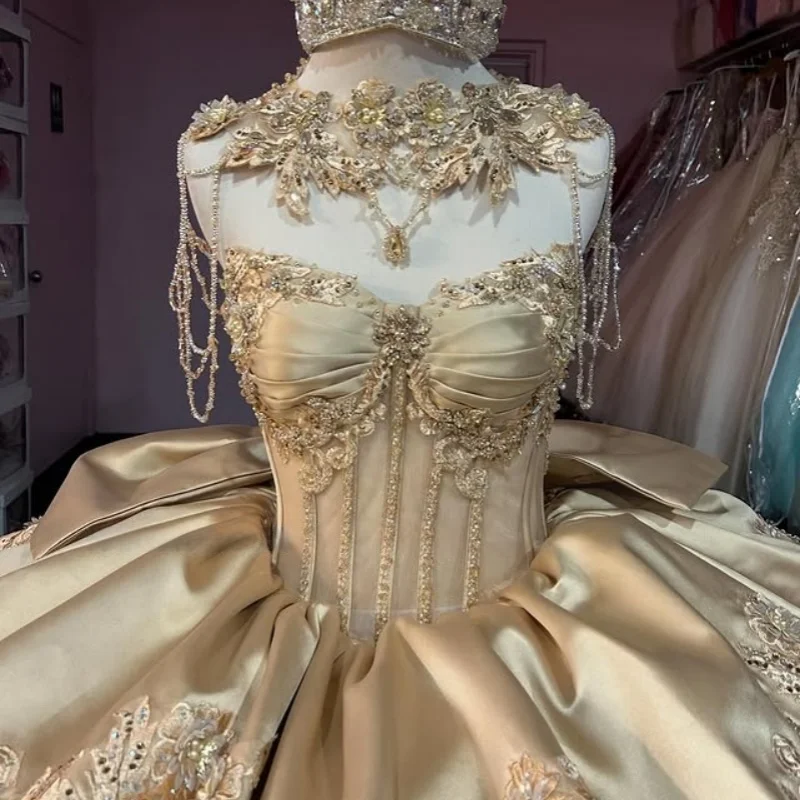 Небесно-голубое платье quinceanera с открытыми плечами и бусинами