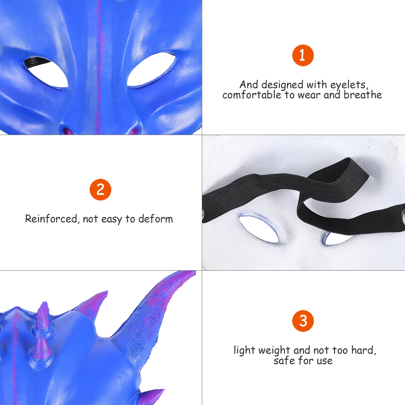 Мультяшная детская маска дракона на хэллоуин